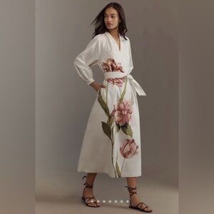 By Anthropologie Floral & White shirt Dress